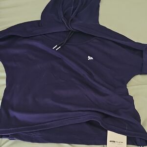 Women's Navy Hoodie Top